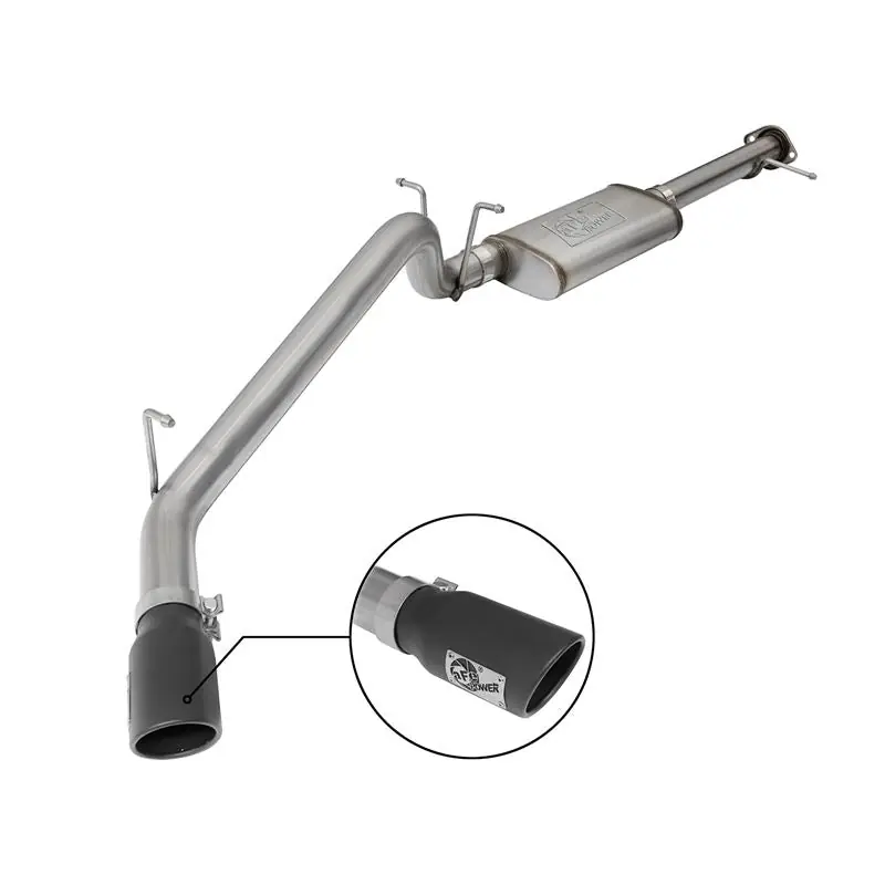 Direct From Manufacturer aFe MACH Force-Xp 3 IN 409 Stainless Steel Cat-Back Exhaust System w/ Black Tip (49-44097-B)
