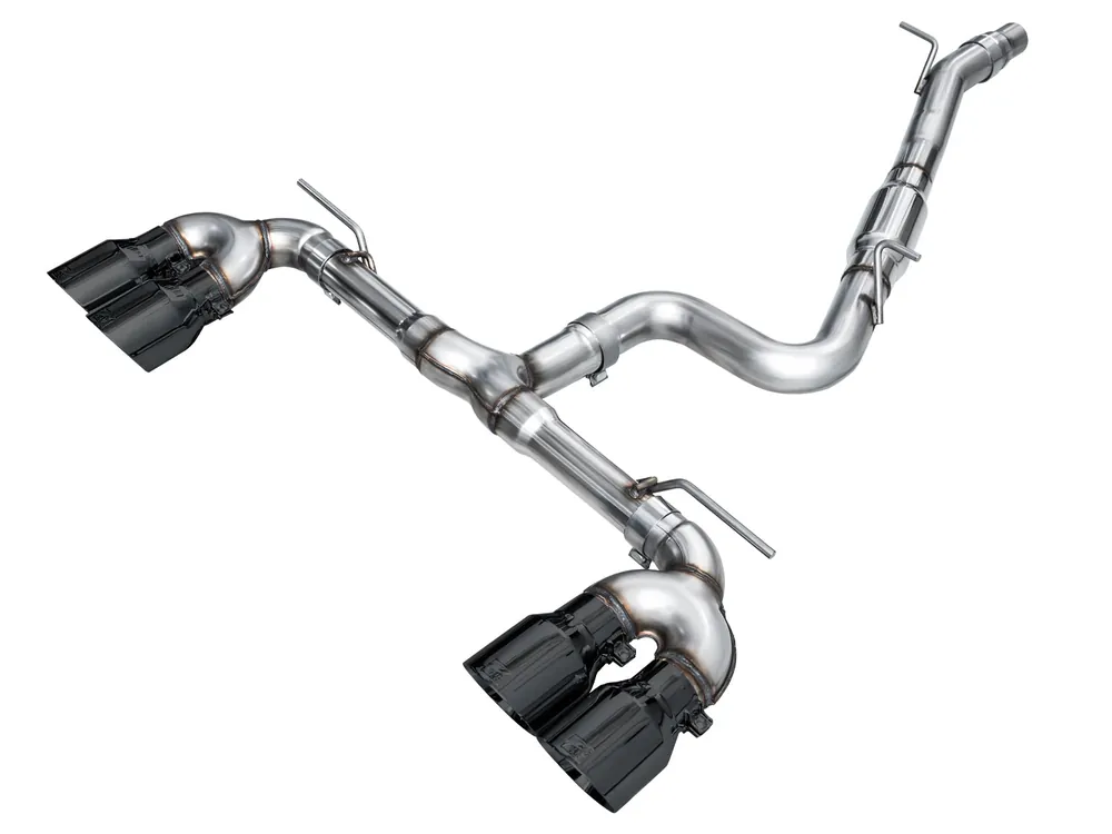 Popular AWE Tuning MK8 Volkswagen Golf R 3in Track Edition Quad Exhaust - Diamond Black Tips (3020-43658)