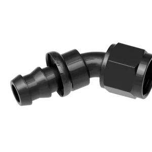 Hot Deal Redhorse Performance 10An Push Lock Hose End Black 45-Deg 53237