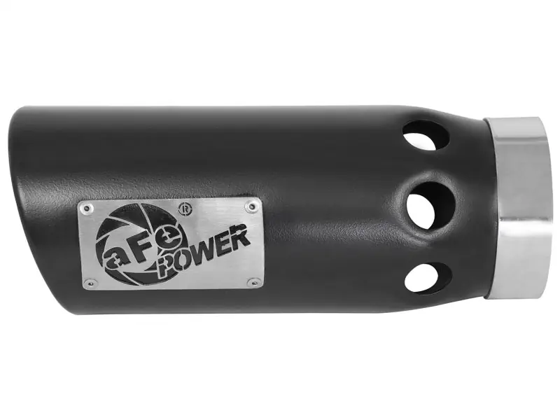 aFe Power Intercooled Tip Stainless Steel - Black 4in In x 5in Out x 12in L Clamp-On Save Now