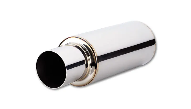 Limited Offer Vibrant TPV Round Muffler (23in Long) with 4in Round Tip Straight Cut - 2.5in inlet I.D.