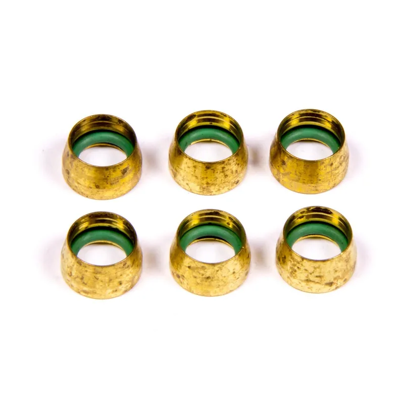 Aeroquip -6 Replacement Air Conditioning Fitting Brass Sleeves (6 Pack) Last Chance