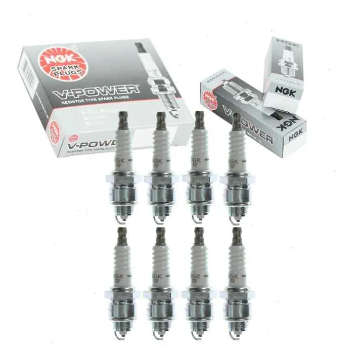Must Have 1975-1978 Dodge B200 6.6L 7.2L V8 8 pc NGK V-Power Spark Plugs - Ignition Wire Secondary