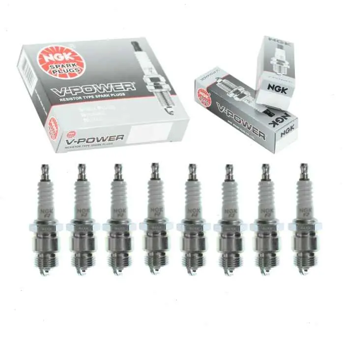 1957-1958 Ford Del Rio Wagon 4.4L 4.8L 5.1L 5.4L 5.8L V8 8 pc NGK V-Power Spark Plugs - Ignition Price Cut