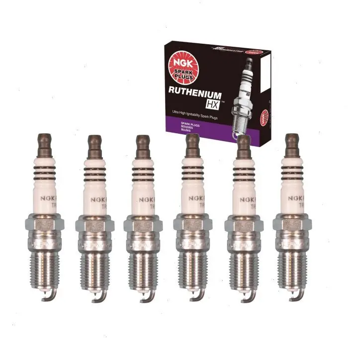 New Release 1999-2006 GMC Sierra 1500 4.3L V6 6 pc NGK Ruthenium HX Spark Plugs - Ignition Wire Secondary