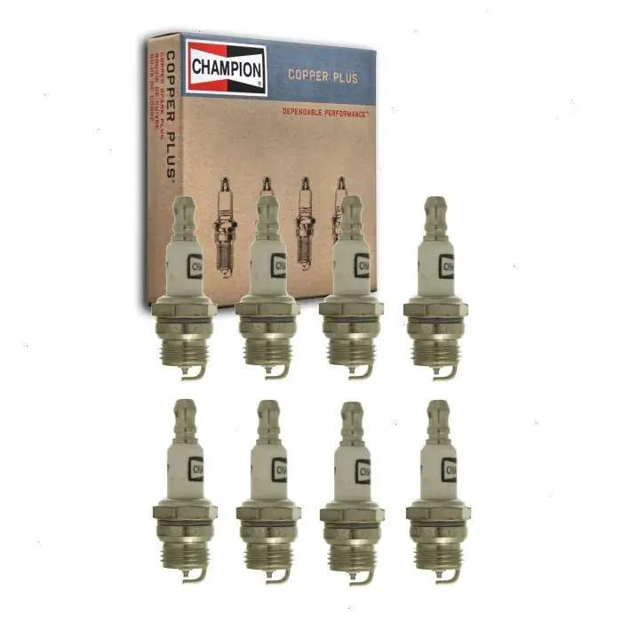 8 pc Champion Copper Plus 851C (DJ6J) Spark Plugs for 6421 DJ6J Ignition Wire Secondary Viral