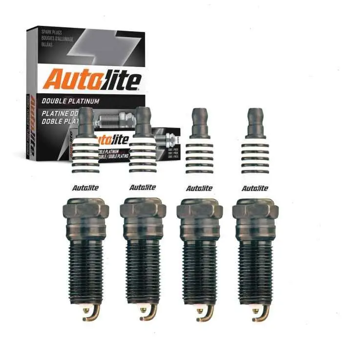 Worldwide Shipping 2000-2004 Ford Focus 4 pc Autolite Double Platinum Spark Plugs - Ignition Wire Secondary