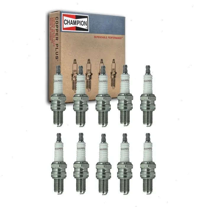 10 pc Champion Industrial 504 (N21) Spark Plugs for 399 405 4129 AG9 N21 W10C W9EU Ignition Wire Secondary Today Only