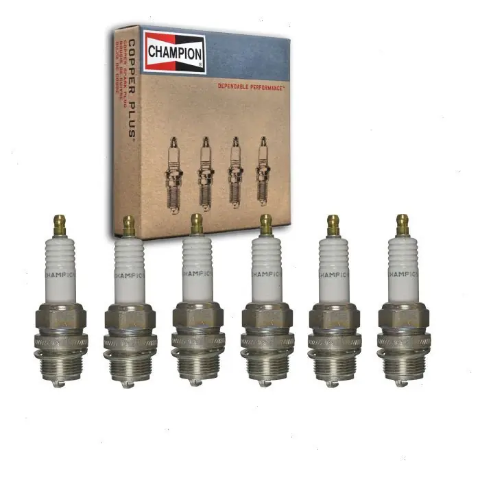 1927 Franklin Model 11 B 6 pc Champion Industrial Spark Plugs - Ignition Wire Secondary Premium