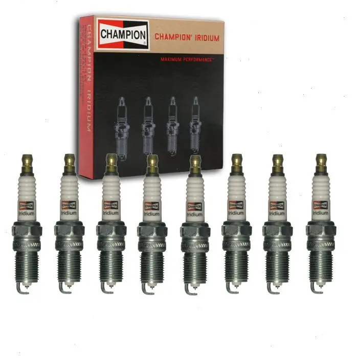 Top Rated 1984-1995 Cadillac DeVille 4.1L 4.5L 4.9L V8 8 pc Champion Iridium Spark Plugs - Ignition Wire